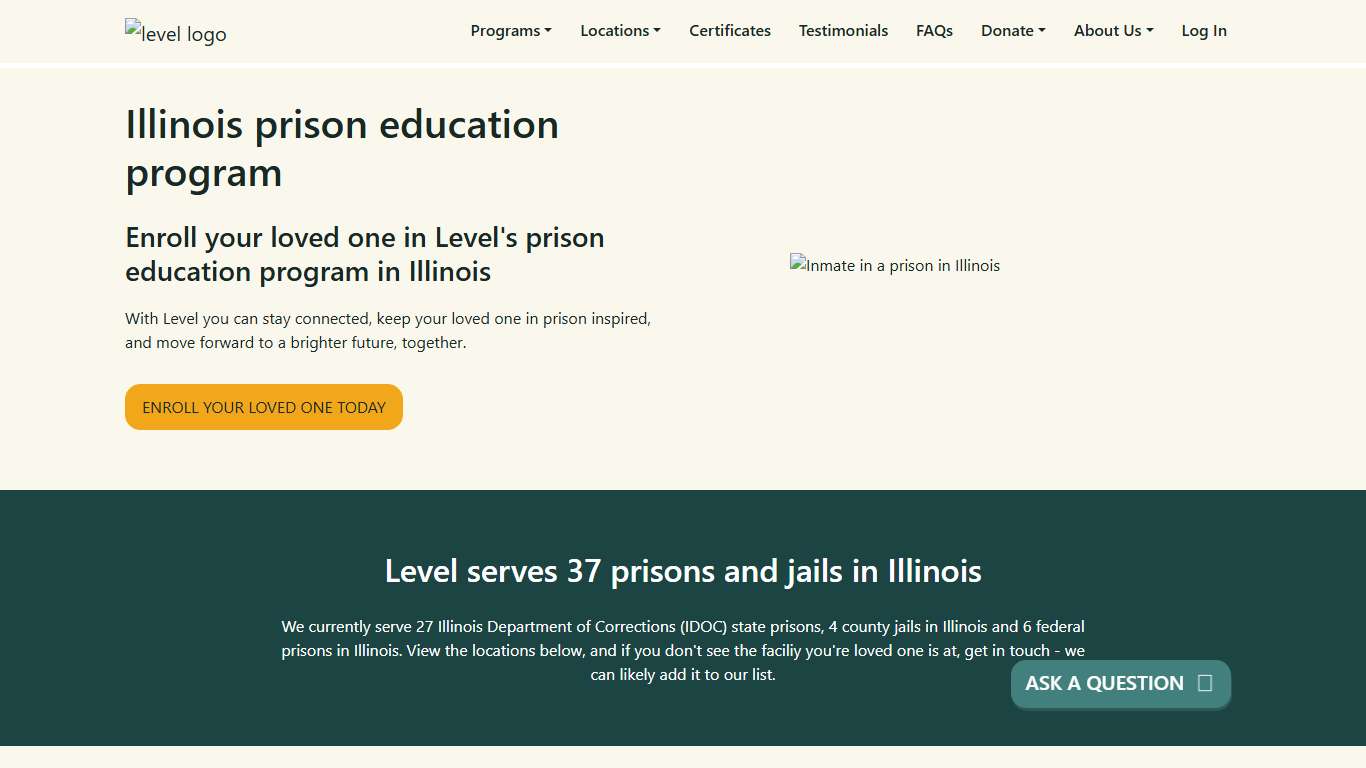 Illinois Prison Education - Level