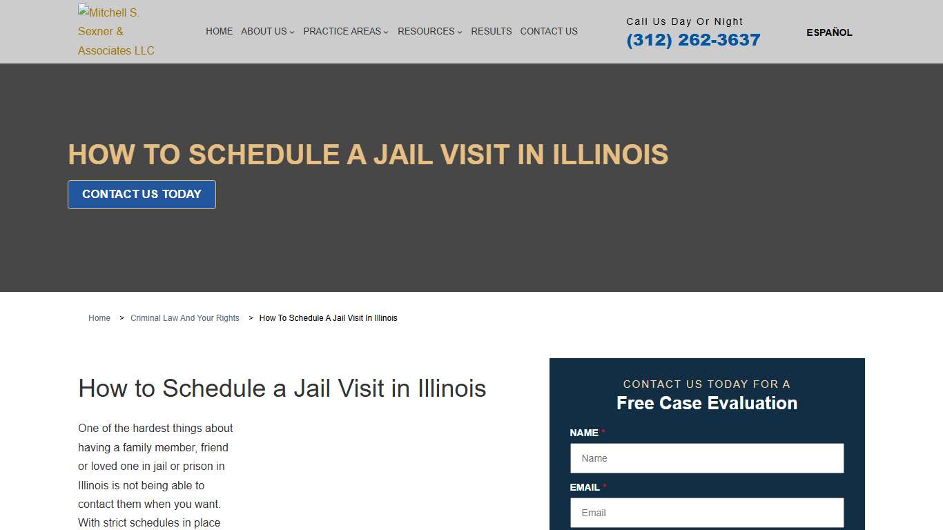 How to Schedule a Jail Visit in Illinois - Mitchell S. Sexner & Associates LLC