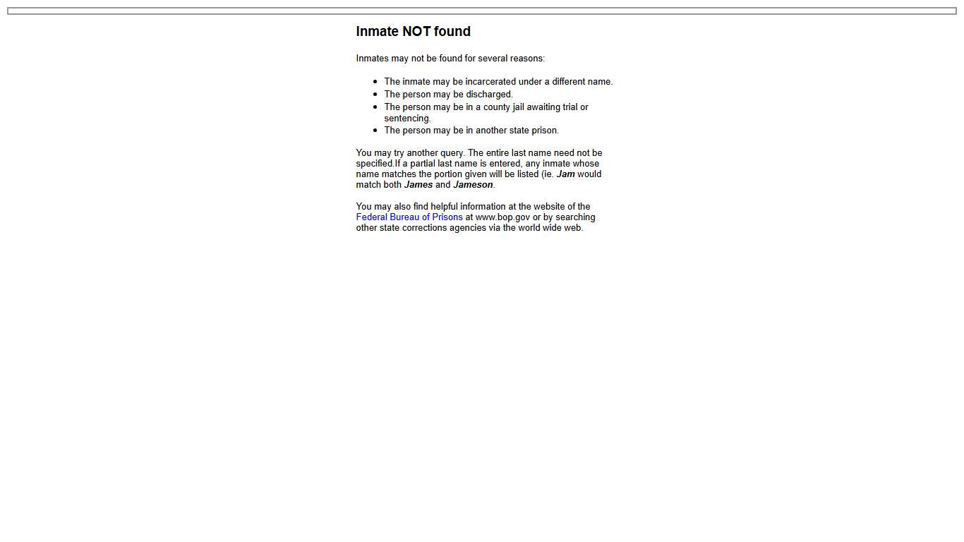 Illinois Department of Corrections - Inmate Search